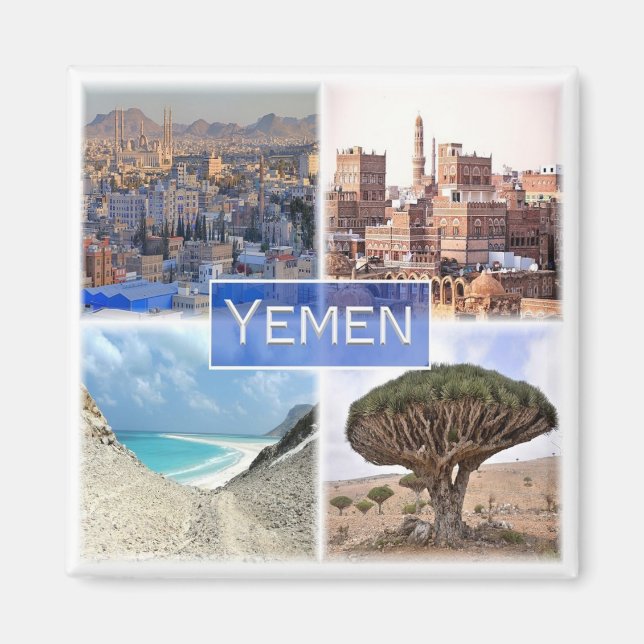 zYE003 YEMEN, Mosaic, Asien, Fridge Magnet (Framsidan)