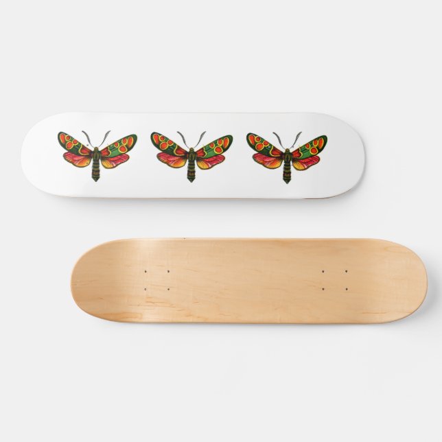 Zygaena carniolica - Crepuscular Burnet Moth Mini Skateboard Bräda 18,5 Cm (Horz)