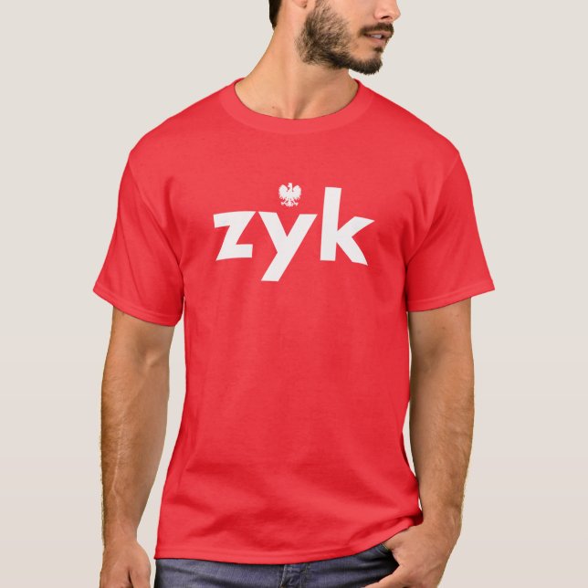 zyk Polsk efternamnsskjorta T Shirt (Framsida)