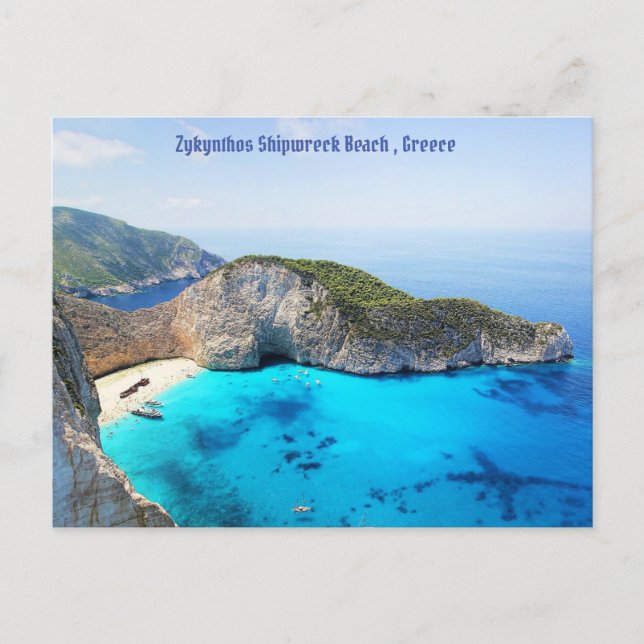 Zykynthos Shipwreck Beach, Grekland Helg Vykort (Framsida)