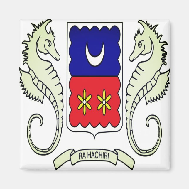 zYT001 MAYOTTE, Flagga, Afrika, Fridge Magnet (Framsidan)