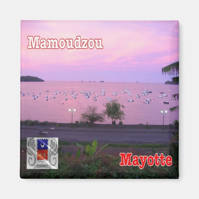 zYT005 MAMOUDZOU, Mayotte, Afrika, Fridge Magnet (Framsidan)
