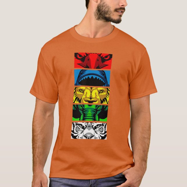 Zyuoh Animals familj T Shirt (Framsida)