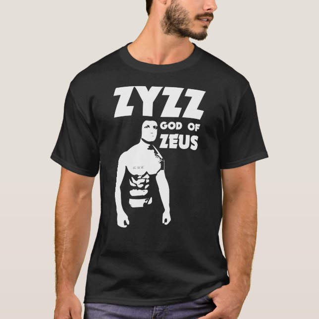 Zyzz gud av Zeus T Shirt (Framsida)