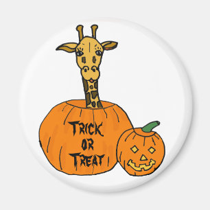 ZZ-, giraff i en pumpaHalloween magnet