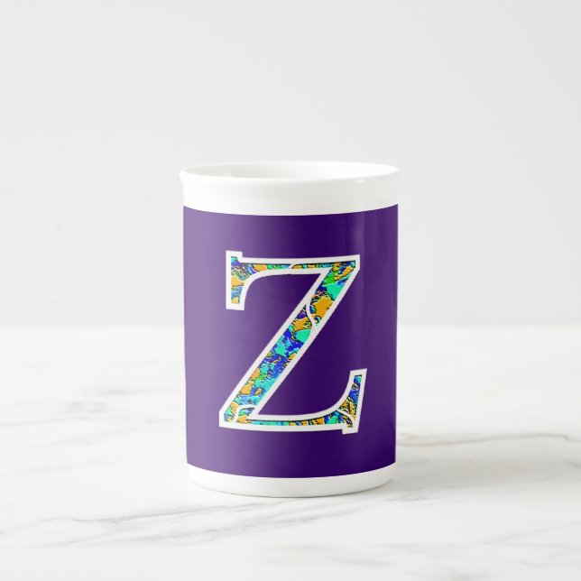 Zz upplyst Monogram Benporslin Mugg (Framsidan)