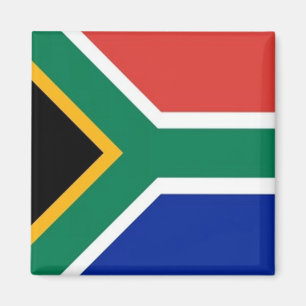 zZA001 SYD-AFRIKA, Flagga, Afrika, Täck Magnet