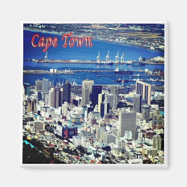zZA008 CAPE TOWN, Aerial View, South Afrika,Fridge Magnet (Framsidan)