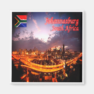 zZA015 JOHANNESBURG by Natton, South Afrika, Fridg Magnet