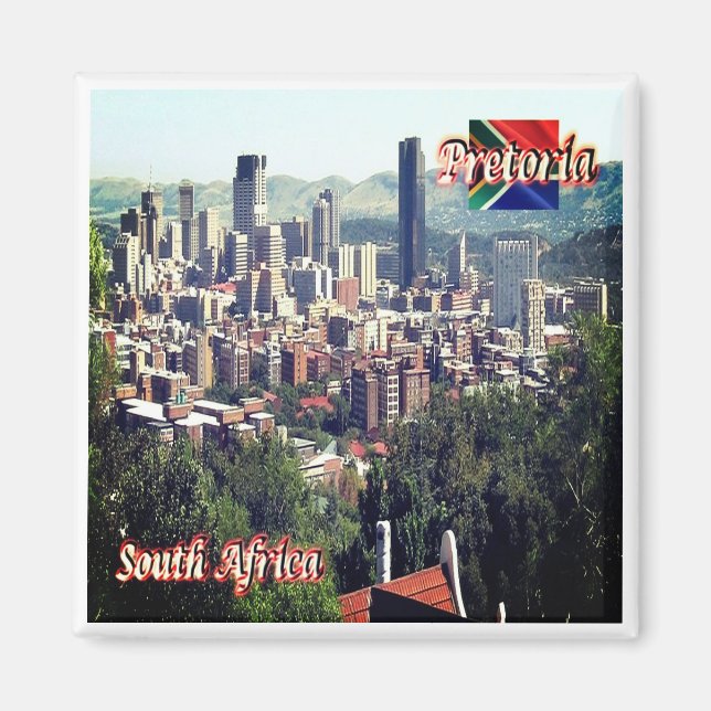 zZA020 PRETORIA, South Afrika, Fridge Magnet (Framsidan)