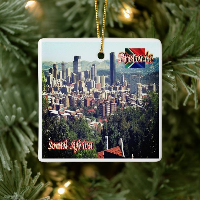 zZA020 PRETORIA, Sydafrika, Julgransprydnad Keramik (Träd)
