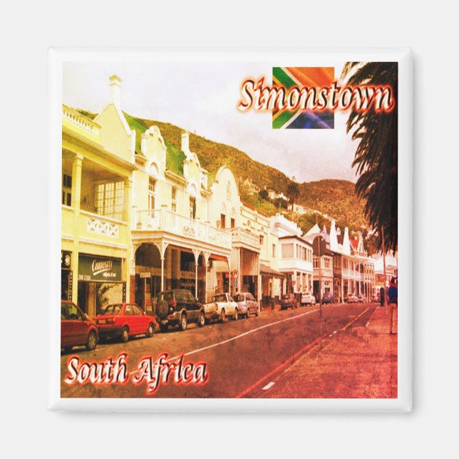 zZA021 SIMON'S TOWN, South Afrika, Fridge Magnet (Framsidan)
