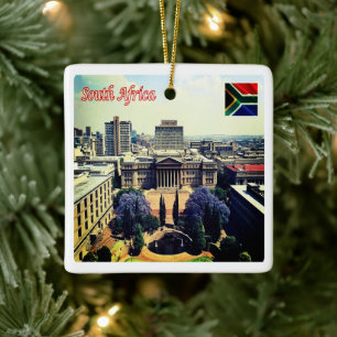 zZA022 SYD AFRIKA, Wits Universiteten, Julgransprydnad Keramik