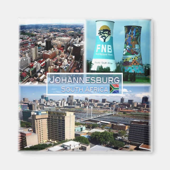 zZA026 JOHANNESBURG, Mosaic, South Afrika, Fridge Magnet (Framsidan)