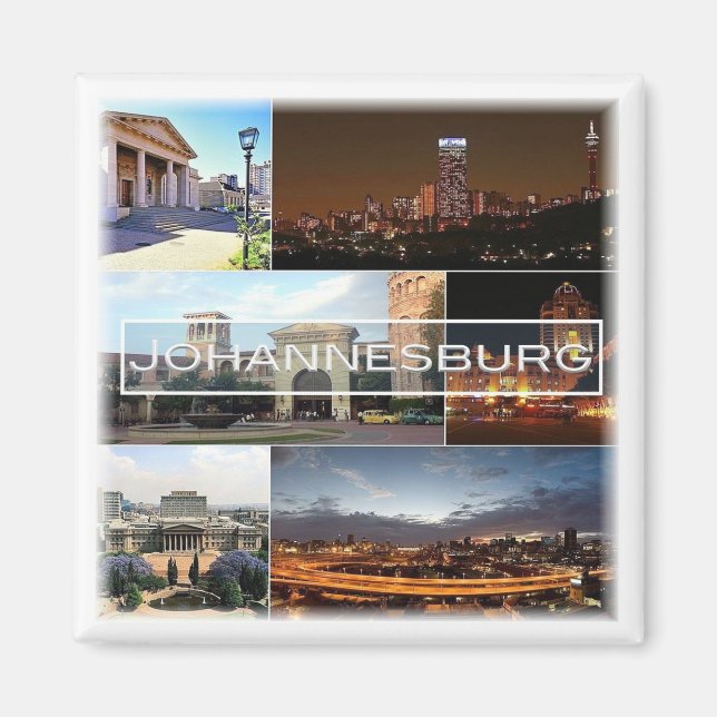 zZA028 JOHANNESBURG, Mosaic, South Afrika, Fridge Magnet (Framsidan)