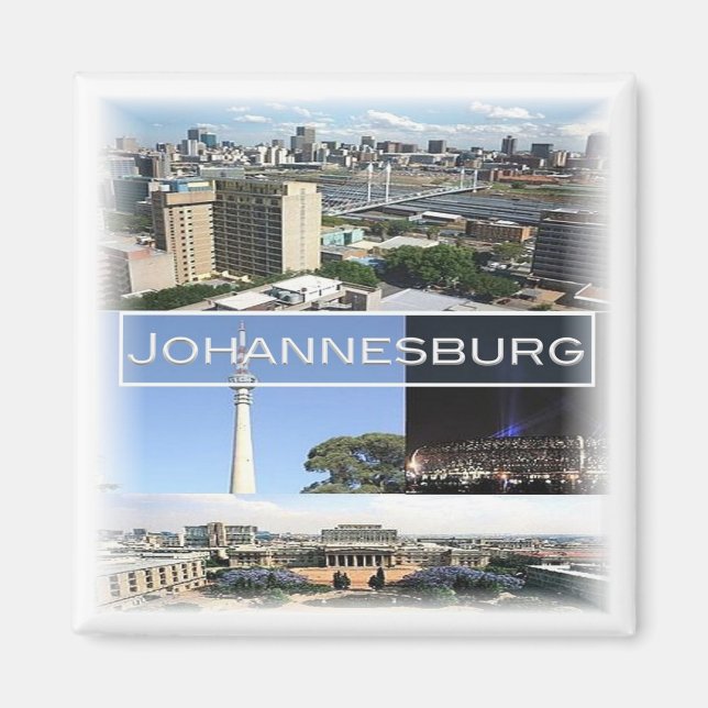 zZA029 JOHANNESBURG, Mosaic, South Afrika, Fridge Magnet (Framsidan)