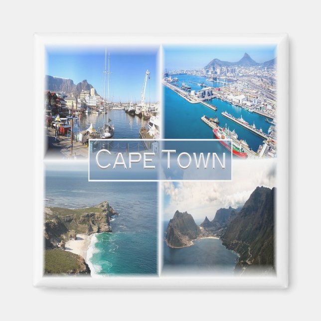 zZA031 CAPE TOWN, South Afrika, Fridge Magnet (Framsidan)