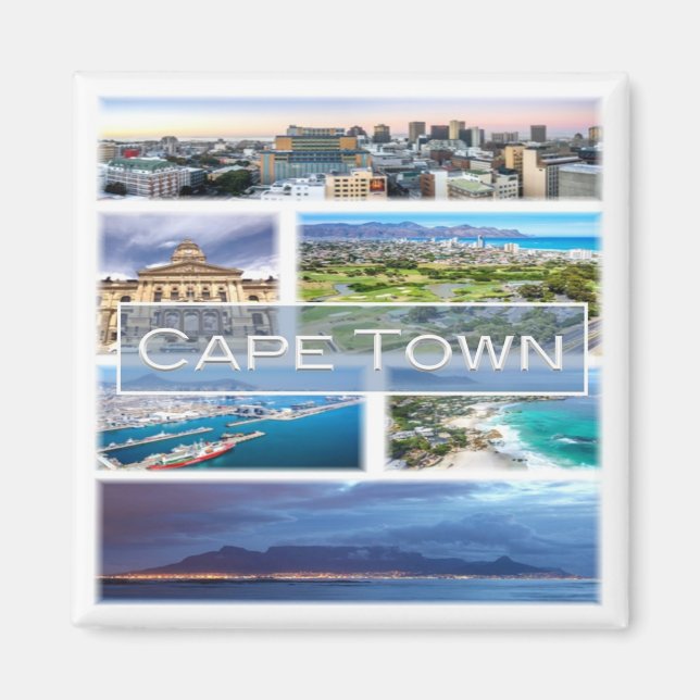 zZA032 CAPE TOWN, Mosaic, South Afrika, Fridge Magnet (Framsidan)