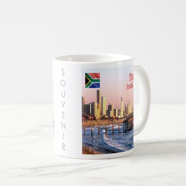 zZA037 DURBAN Skyline Skörd, SOUTH AFRIKA, Kaffemugg (Framsida höger)