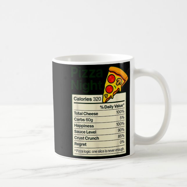 Zza Älskare Natt Roliga Näringsfakta Kostym För  Kaffemugg (Höger)