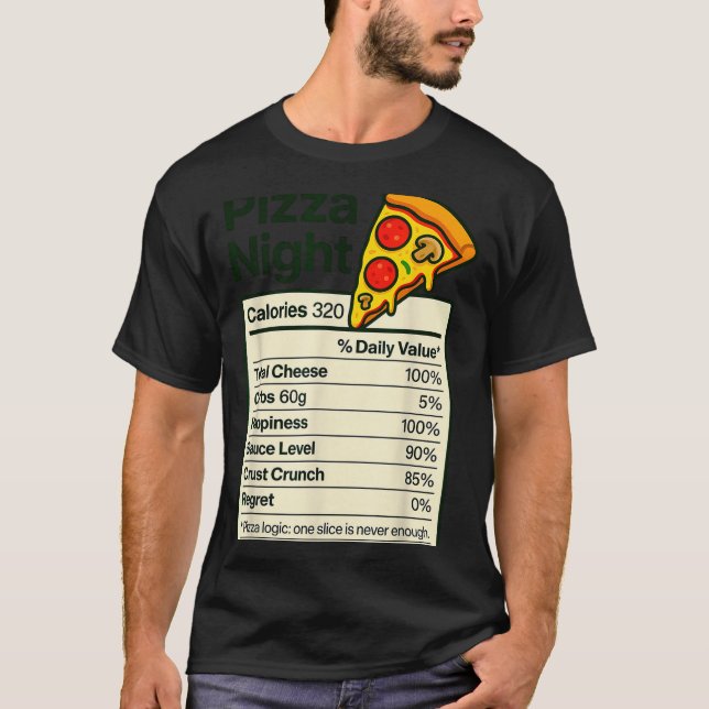 Zza Älskare Natt Roliga Näringsfakta Kostym För  T Shirt (Framsida)