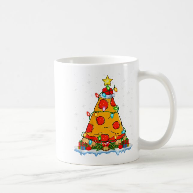 Zza Christmas Tree Lights Santa Hat Fast Food Zza  Kaffemugg (Höger)