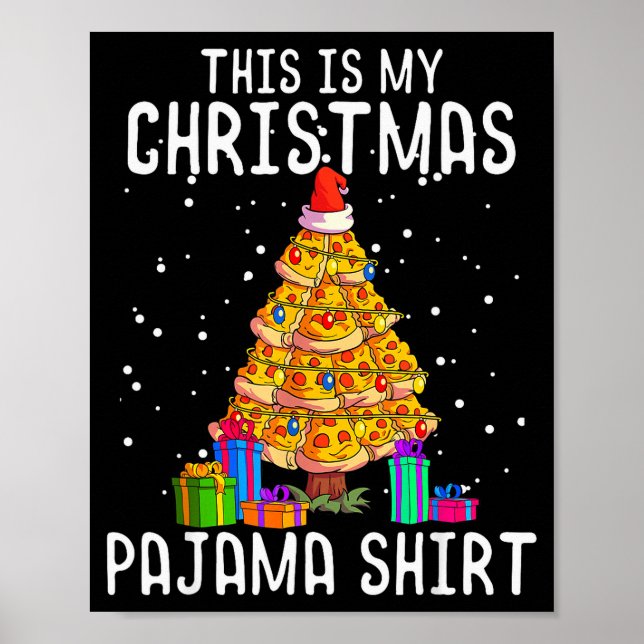 Zza Christmas Tree Shirt Men Kids Zza Lover Gift X Poster (Framsidan)