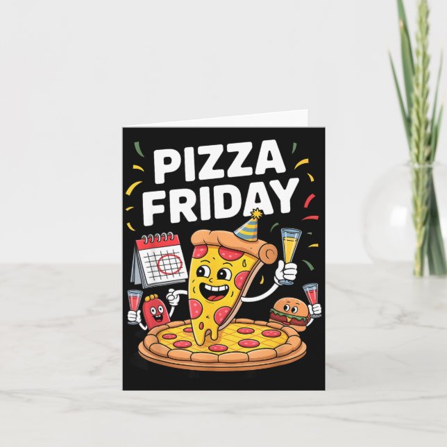 Zza fredag rolig matcitat för Zza-älskare och mat Kort (Framsida)
