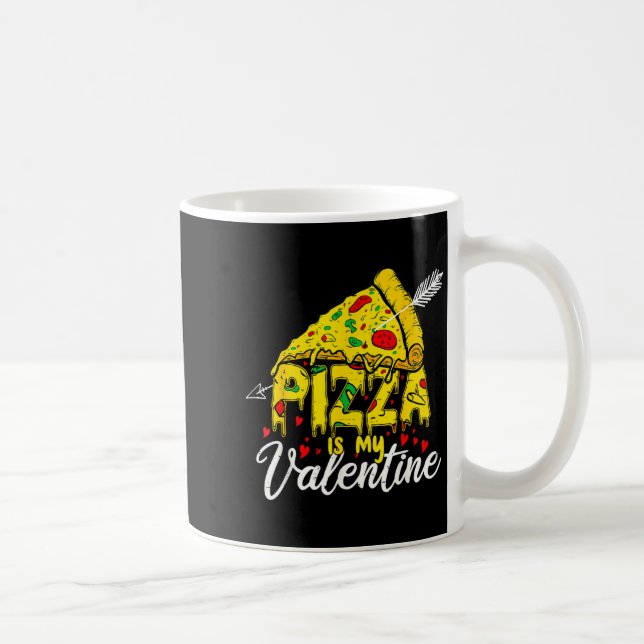 Zza Is My Valentine Day Hearts Eat Food Boys  Kaffemugg (Höger)