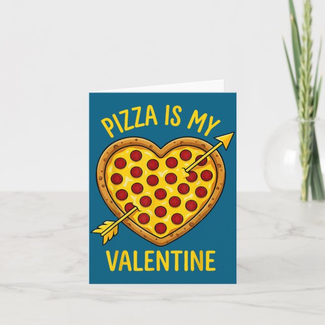 Zza Is My Valentine Funny Valentines Day Boys Girl Kort (Framsida)