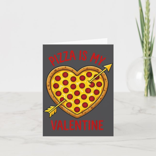 Zza Is My Valentine Funny Valentines Day Boys Girl Kort (Framsida)