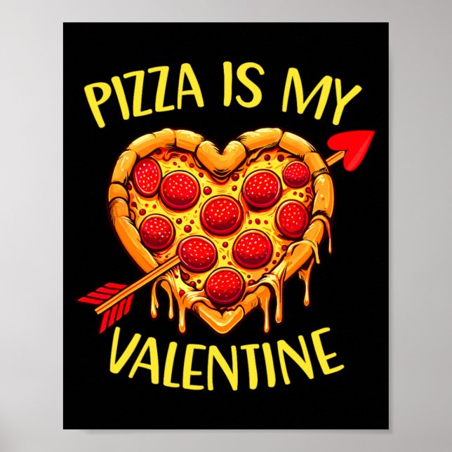 Zza Is My Valentine Funny Valentines Day Boys Ki  Poster (Framsidan)