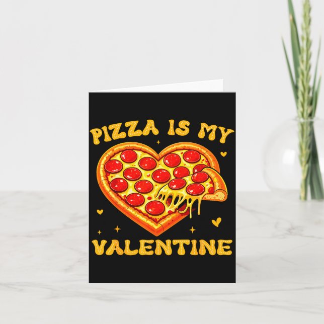 Zza Is My Valentine Funny Valentines Day Heart  Kort (Framsida)