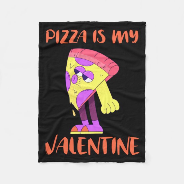 Zza Is My Valentine Pepperoni Zza For Women  Fleecefilt (Framsidan)