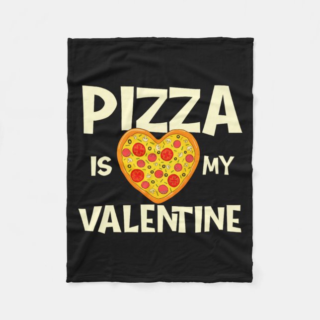 Zza Is My Valentine Zza Ker Food Lover  Fleecefilt (Framsidan)