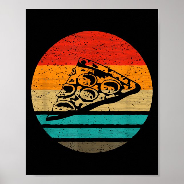 Zza Slice Retro Style Vintage  Poster (Framsidan)