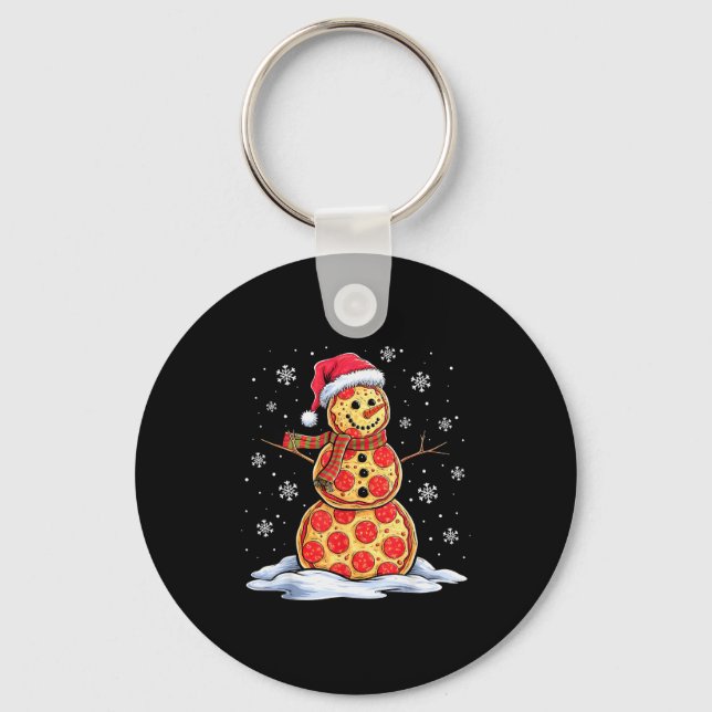 Zza Snowman - Santa Hat - Christmas Zza Party - Fu Nyckelring (Framsida)