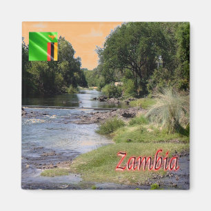 zZM003 ZAMBIA, Liggande, Afrika, Fridge Magnet