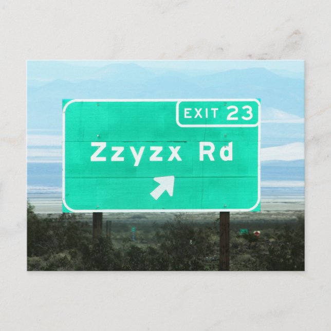 Zzyzx Rd.Exit Vykort (Framsida)