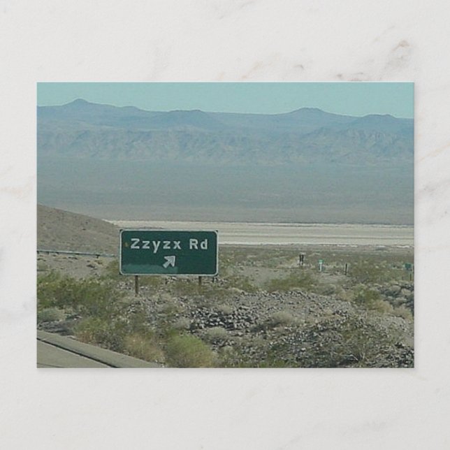 Zzyzx Rd. ~ vykort (Framsida)